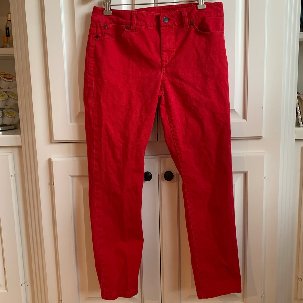 Red Talbots Signature crop Jean